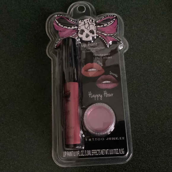 Tattoo Junkee Lip Paint Bundle of 3 Rebel/Happy Hour New - Picture 6 of 9